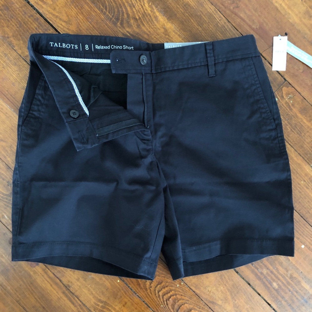 Talbots Black 7” Relaxed Chino Short - sz 8